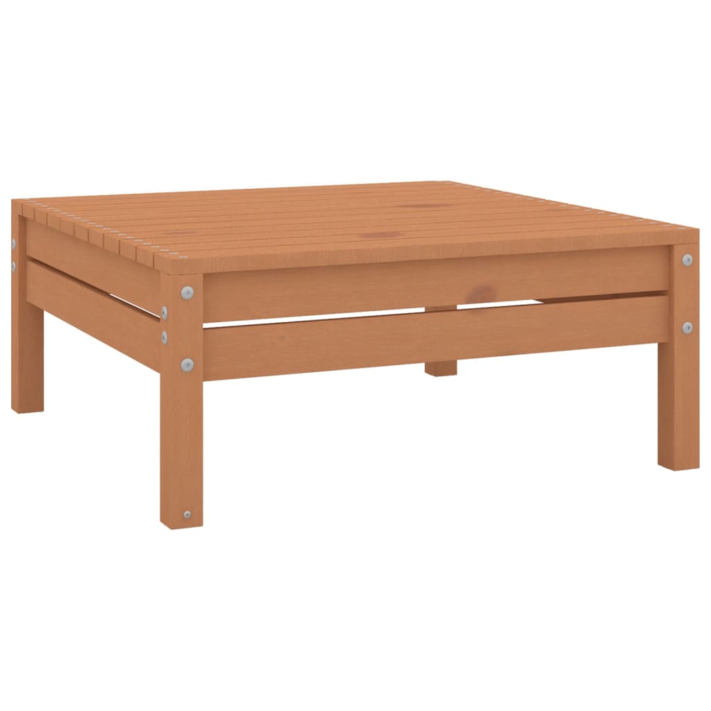 Σαλόνι Κήπου Σετ 9 Τεμαχίων Καφέ Μελί από Μασίφ Ξύλο Πεύκου