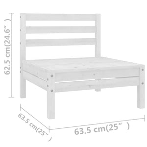 Σαλόνι Κήπου 12 Τεμαχίων Λευκό από Ξύλο Πεύκου