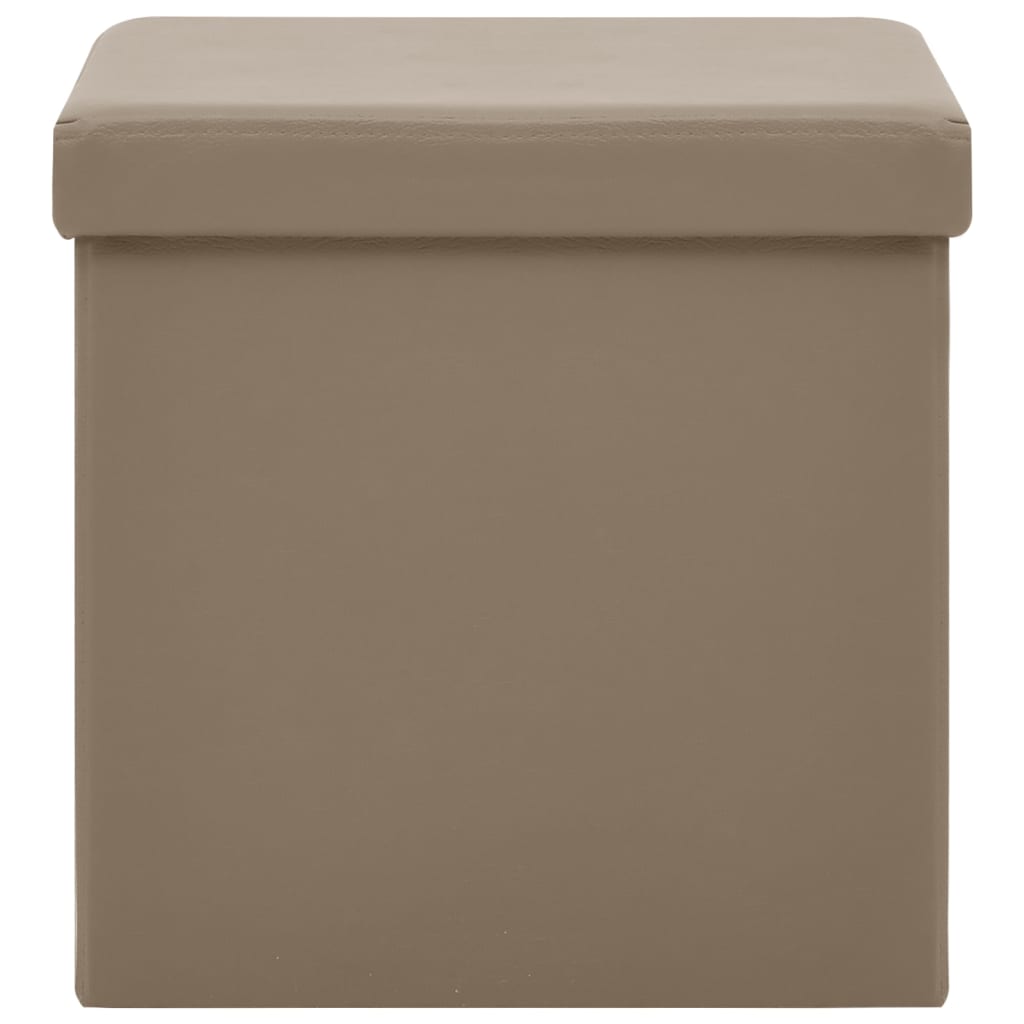 Σκαμπό Αποθήκευσης Πτυσσόμενο Καπουτσίνο από PVC