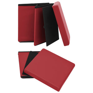 Σκαμπό Αποθήκευσης Πτυσσόμενα 2 τεμ. Μπορντό από PVC