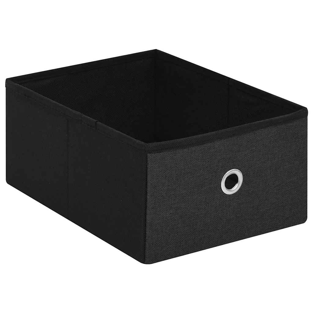 Πτυσσόμενος Πάγκος Αποθήκευσης Μαύρος 76x38x38 εκ. Συνθ. Λινό