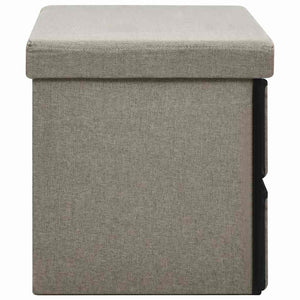 Πάγκος Αποθήκευσης Πτυσσόμενος Taupe 76x38x38 εκ Συνθετικό Λινό