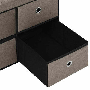 Πάγκος Αποθήκευσης Πτυσσόμενος Taupe 76x38x38 εκ Συνθετικό Λινό