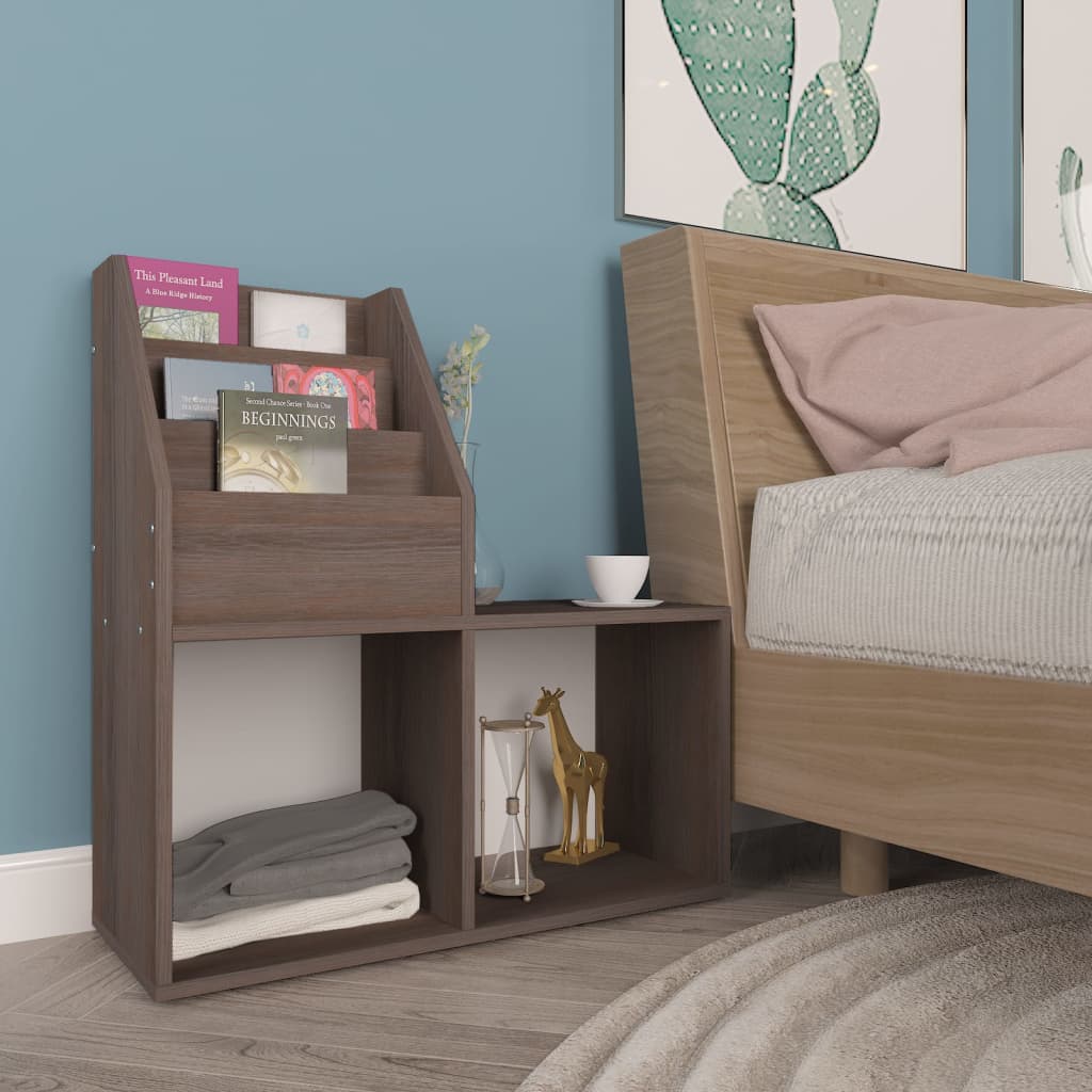 Παιδική Ραφιέρα Περ. Γκρι/Sonoma Δρυς 71x30x78,5 εκ Επεξ. Ξύλο