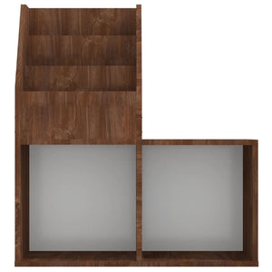 Παιδικό Ράφι Περιοδικών Καφέ Δρυς 71x30x78,5 εκ. Επεξεργ. ξύλο