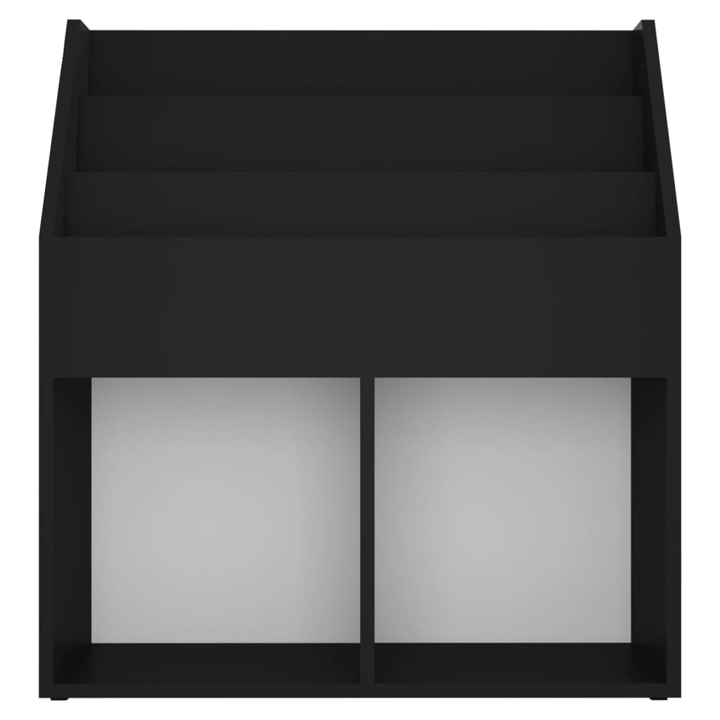 Παιδική Ραφιέρα Περιοδικών Μαύρη 71x30x78,5 εκ. από Μοριοσανίδα