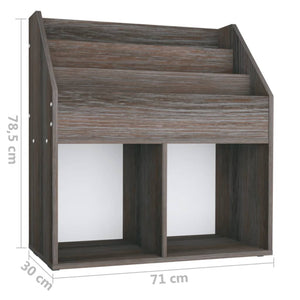 Παιδική Ραφιέρα Περ. Γκρι/Sonoma Δρυς 71x30x78,5 εκ Επεξ. Ξύλο