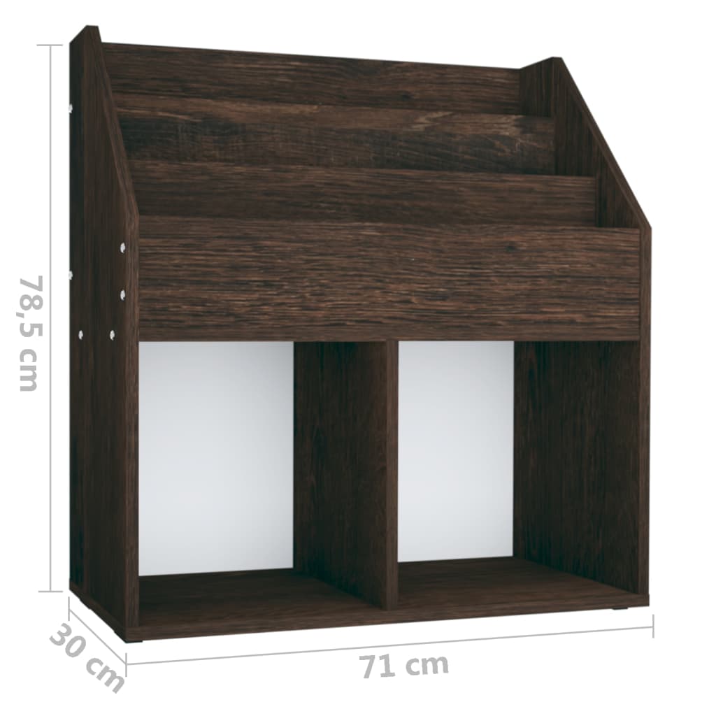 Παιδική Ραφιέρα Περιοδ. Καπνιστή Δρυς 71x30x78,5εκ Μοριοσανίδα