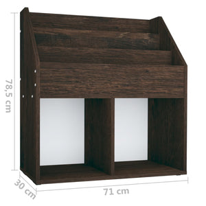 Παιδική Ραφιέρα Περιοδ. Καπνιστή Δρυς 71x30x78,5εκ Μοριοσανίδα