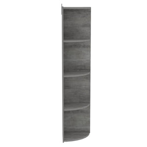 Γωνιακή Ραφιέρα Γκρι Σκυροδέματος 40x41,5x180 εκ. Μοριοσανίδα