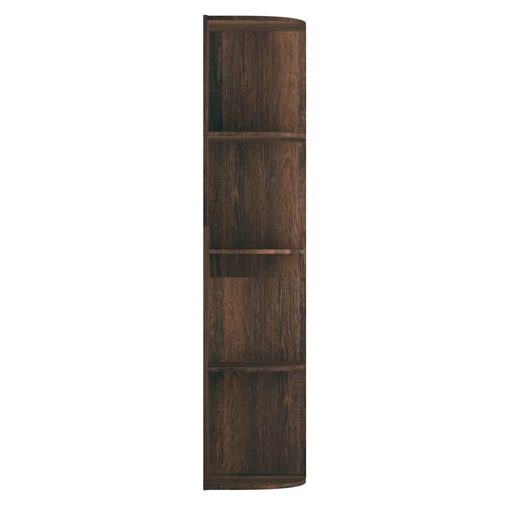 Γωνιακή Ραφιέρα Καπνιστή Δρυς 40x41,5x180 εκ. από Μοριοσανίδα