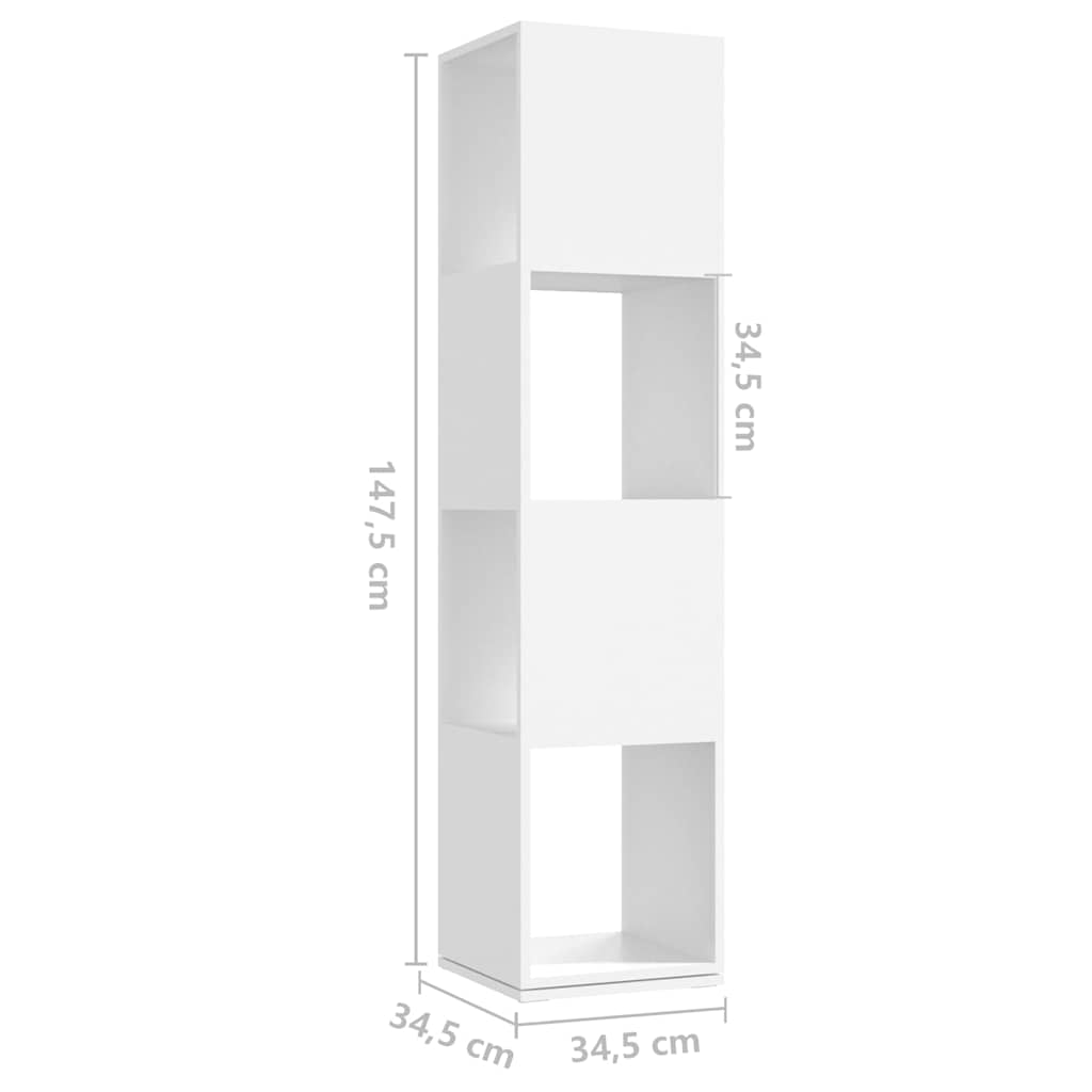 Ντουλάπι Περιστρεφόμενο Λευκό 34,5x34,5x147,5 εκ. Επεξ. Ξύλο