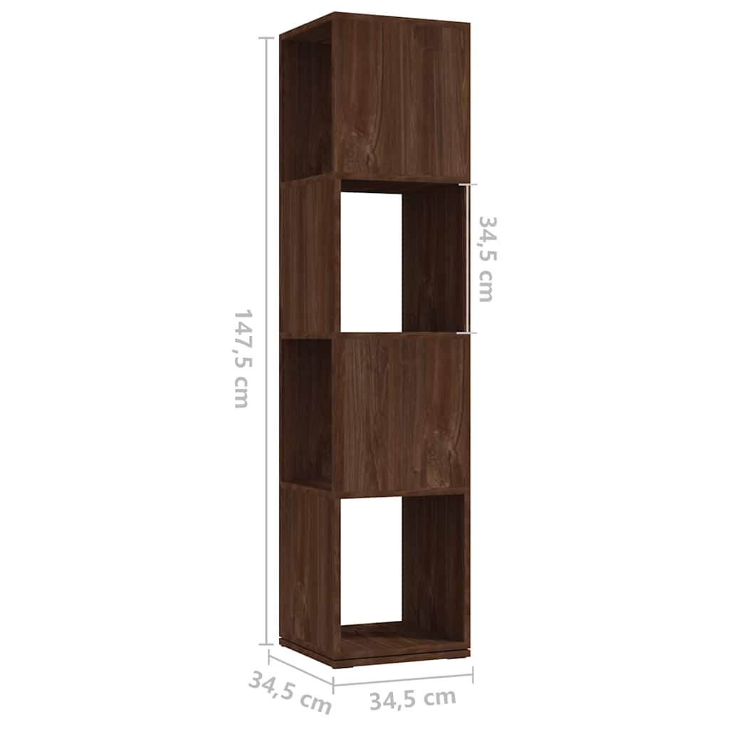 Ντουλάπι Περιστρεφόμενο Καφέ Δρυς 34,5x34,5x147,5εκ Επεξ. Ξύλο