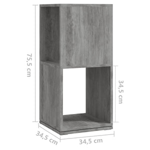 Ντουλάπι Περιστρ. Γκρι Σκυρ. 34,5x34,5x75,5 εκ. Επεξ. Ξύλο