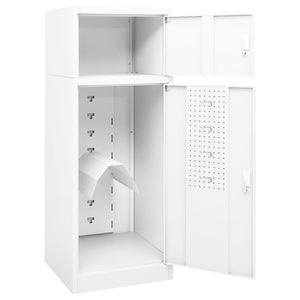 Ντουλάπα για Σέλα Λευκό 53 x 53 x 140 εκ. Ατσάλινο - Pakobazaar