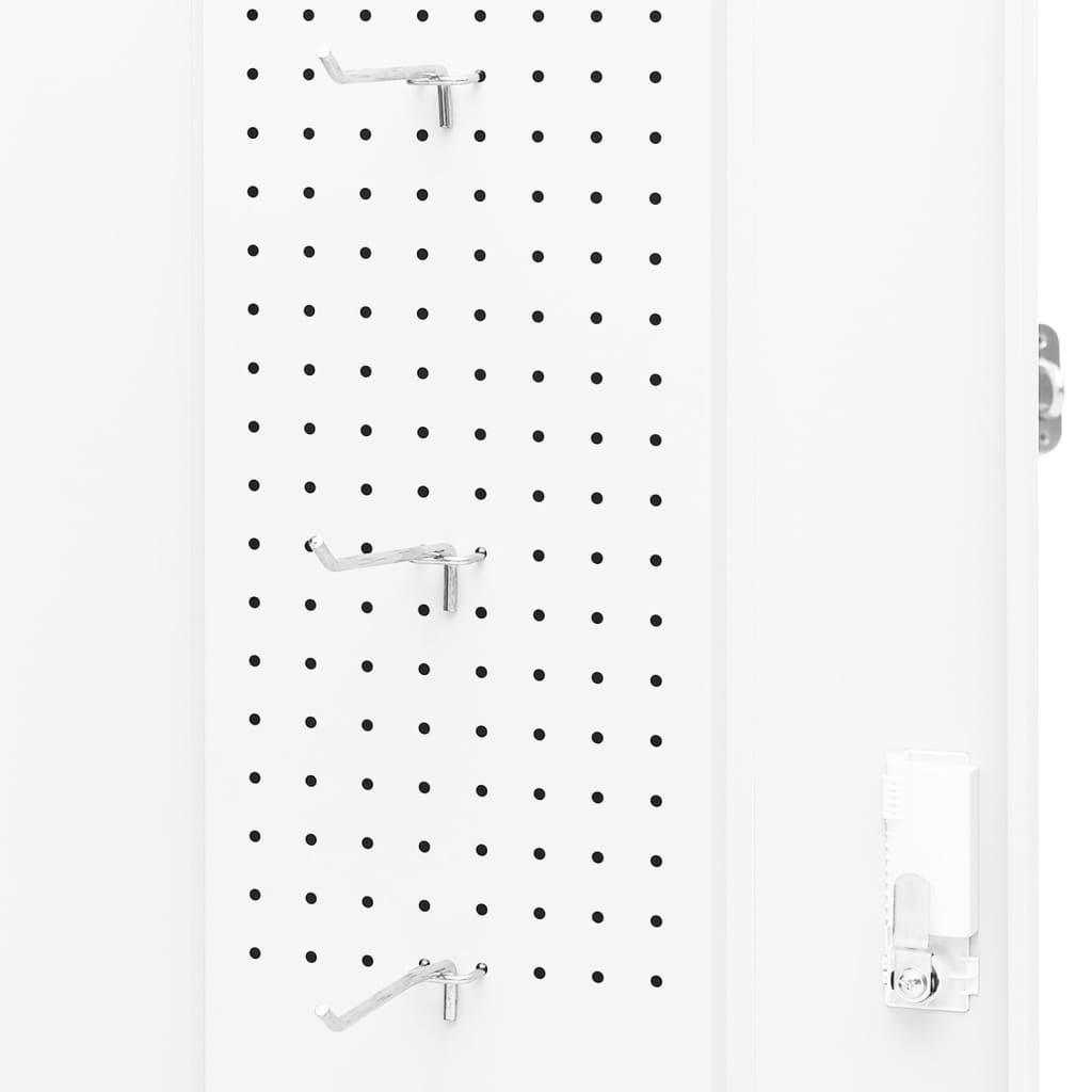 Ντουλάπα για Σέλα Λευκό 53 x 53 x 140 εκ. Ατσάλινο - Pakobazaar