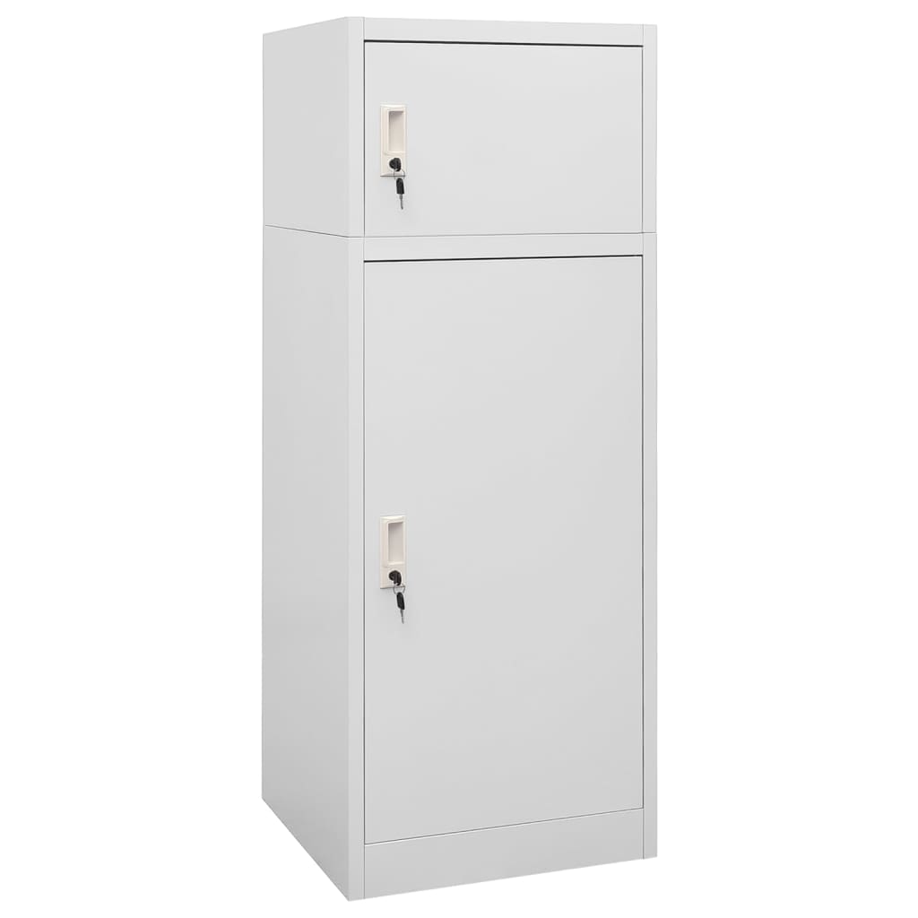 Ντουλάπα για Σέλα Ανοιχτό Γκρι 53 x 53 x 140 εκ. Ατσάλινη