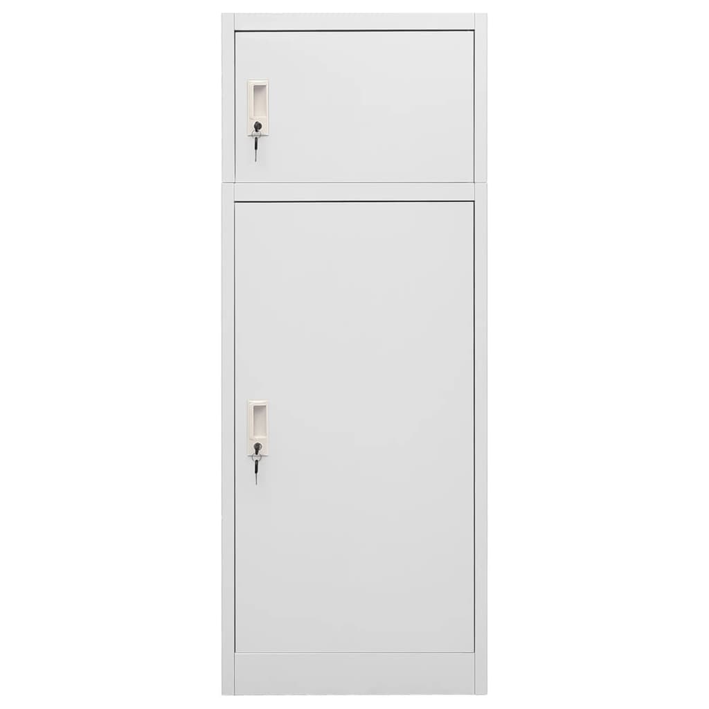 Ντουλάπα για Σέλα Ανοιχτό Γκρι 53 x 53 x 140 εκ. Ατσάλινη