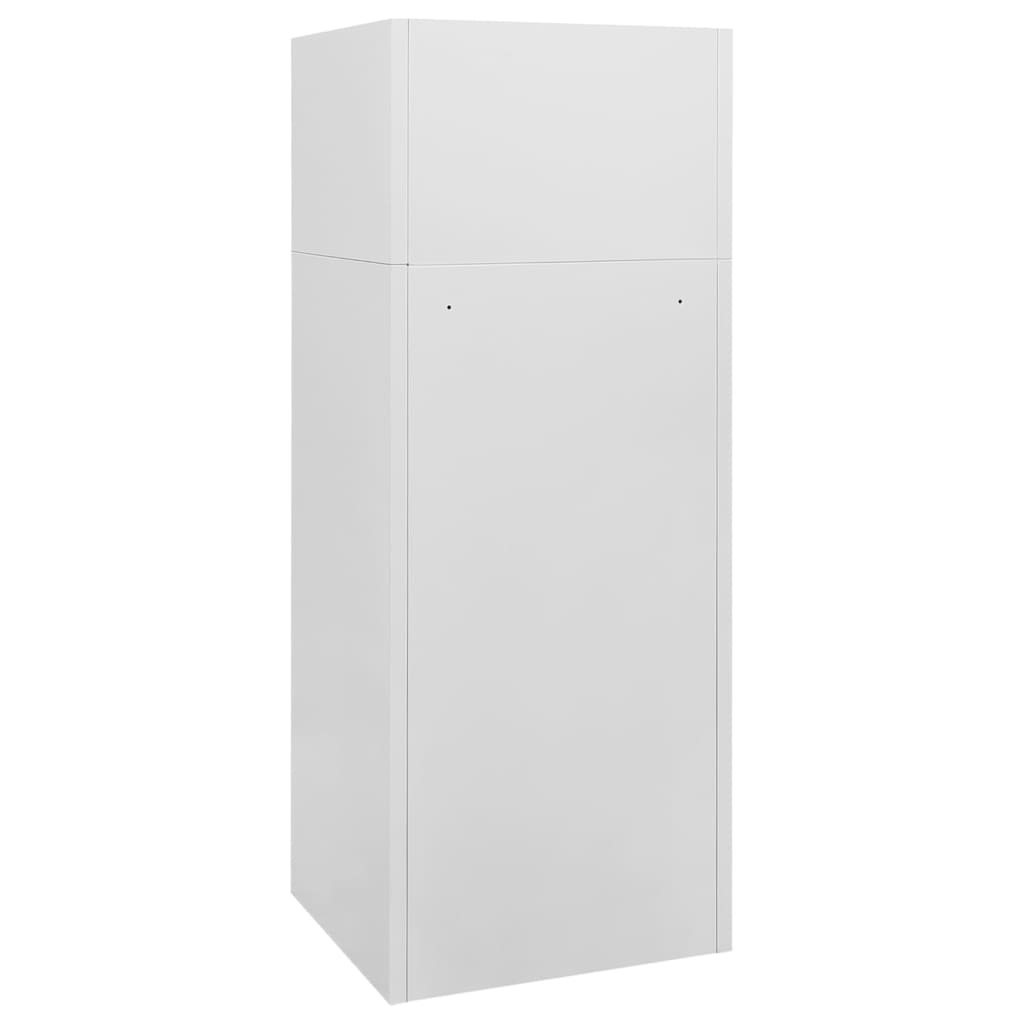 Ντουλάπα για Σέλα Ανοιχτό Γκρι 53 x 53 x 140 εκ. Ατσάλινη
