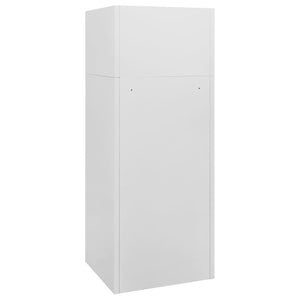 Ντουλάπα για Σέλα Ανοιχτό Γκρι 53 x 53 x 140 εκ. Ατσάλινη