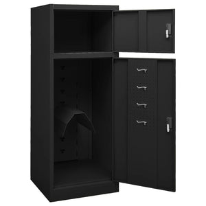 Ντουλάπα για Σέλα Μαύρη 53 x 53 x 140 εκ. Ατσάλινη