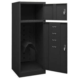 Ντουλάπα για Σέλα Ανθρακί 53 x 53 x 140 εκ. Ατσάλινη