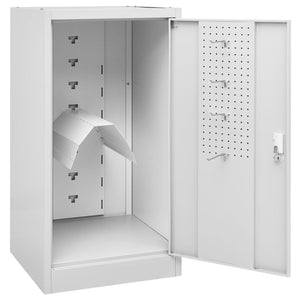 Ντουλάπα για Σέλα Ανοιχτό Γκρι 53 x 53 x 105 εκ. Ατσάλινη