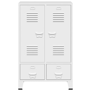 Ντουλάπα Βιομηχανική Λευκή 67 x 35 x 107 εκ. Ατσάλινη