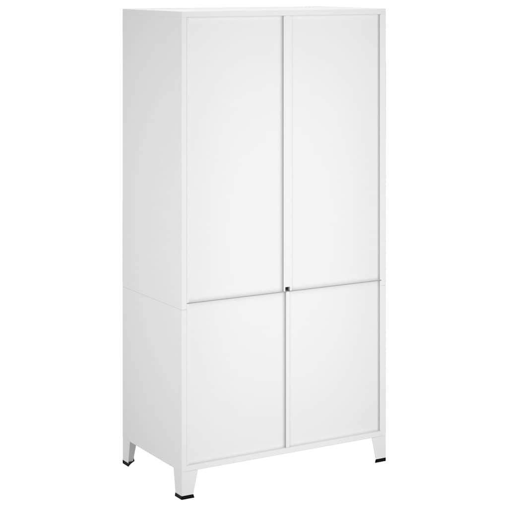 Ντουλάπα Βιομηχανική Λευκή 90 x 50 x 180 εκ. Μεταλλική - Pakobazaar