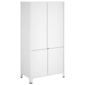 Ντουλάπα Βιομηχανική Λευκή 90 x 50 x 180 εκ. Μεταλλική - Pakobazaar