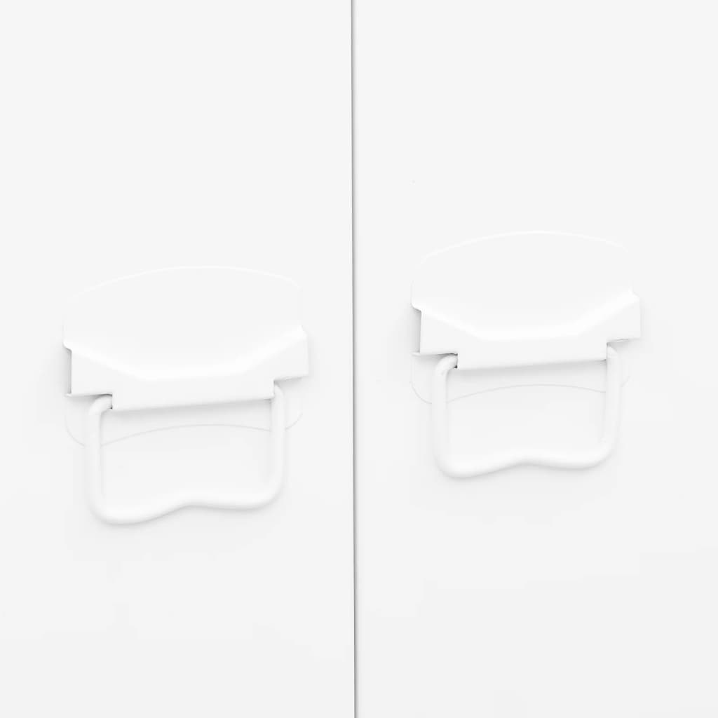 Ντουλάπα Βιομηχανική Λευκή 90 x 50 x 180 εκ. Μεταλλική - Pakobazaar