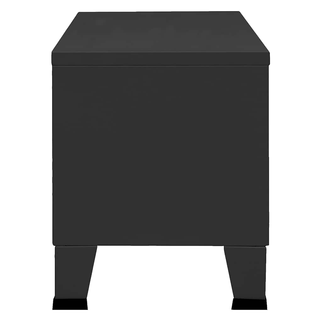 Έπιπλο Τηλεόρασης Βιομηχανικό Μαύρο 105 x 35 x 42 εκ. Μεταλλικό