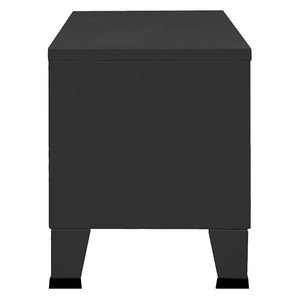 Έπιπλο Τηλεόρασης Βιομηχανικό Μαύρο 105 x 35 x 42 εκ. Μεταλλικό