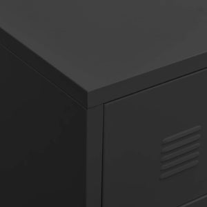 Έπιπλο Τηλεόρασης Βιομηχανικό Μαύρο 105 x 35 x 42 εκ. Μεταλλικό