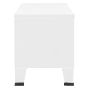 Έπιπλο Τηλεόρασης Βιομηχανικό Λευκό 105 x 35 x 42 εκ. Μεταλλικό