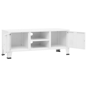 Έπιπλο Τηλεόρασης Βιομηχανικό Λευκό 105 x 35 x 42 εκ. Μεταλλικό