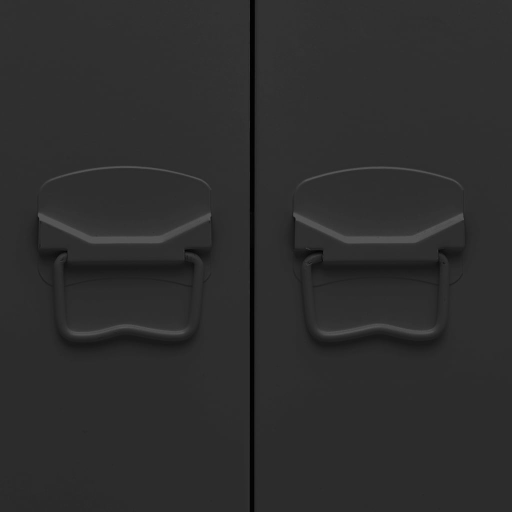 Βιομηχανική Βιβλιοθήκη Ανθρακί 80 x 32 x 180 εκ. Ατσάλινη