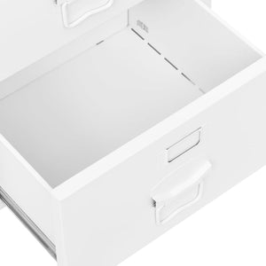 Βιομηχανικό Γραφείο με Συρτάρια Λευκό 105x52x75 εκ. Ατσάλινο