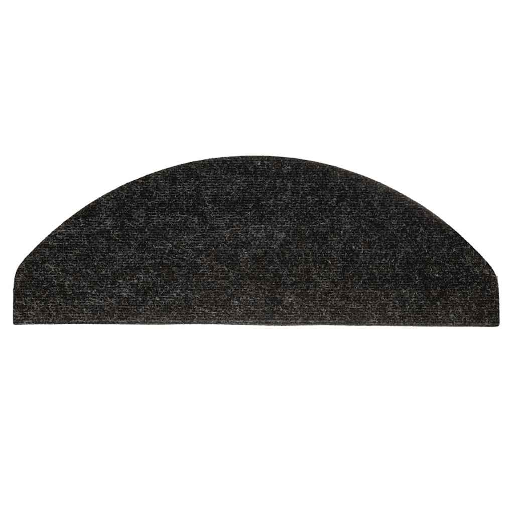 Πατάκια Σκάλας Αυτοκόλλητα 15 τεμ. Μαύρα 56x17x3 εκ. - PAKOBAZAAR