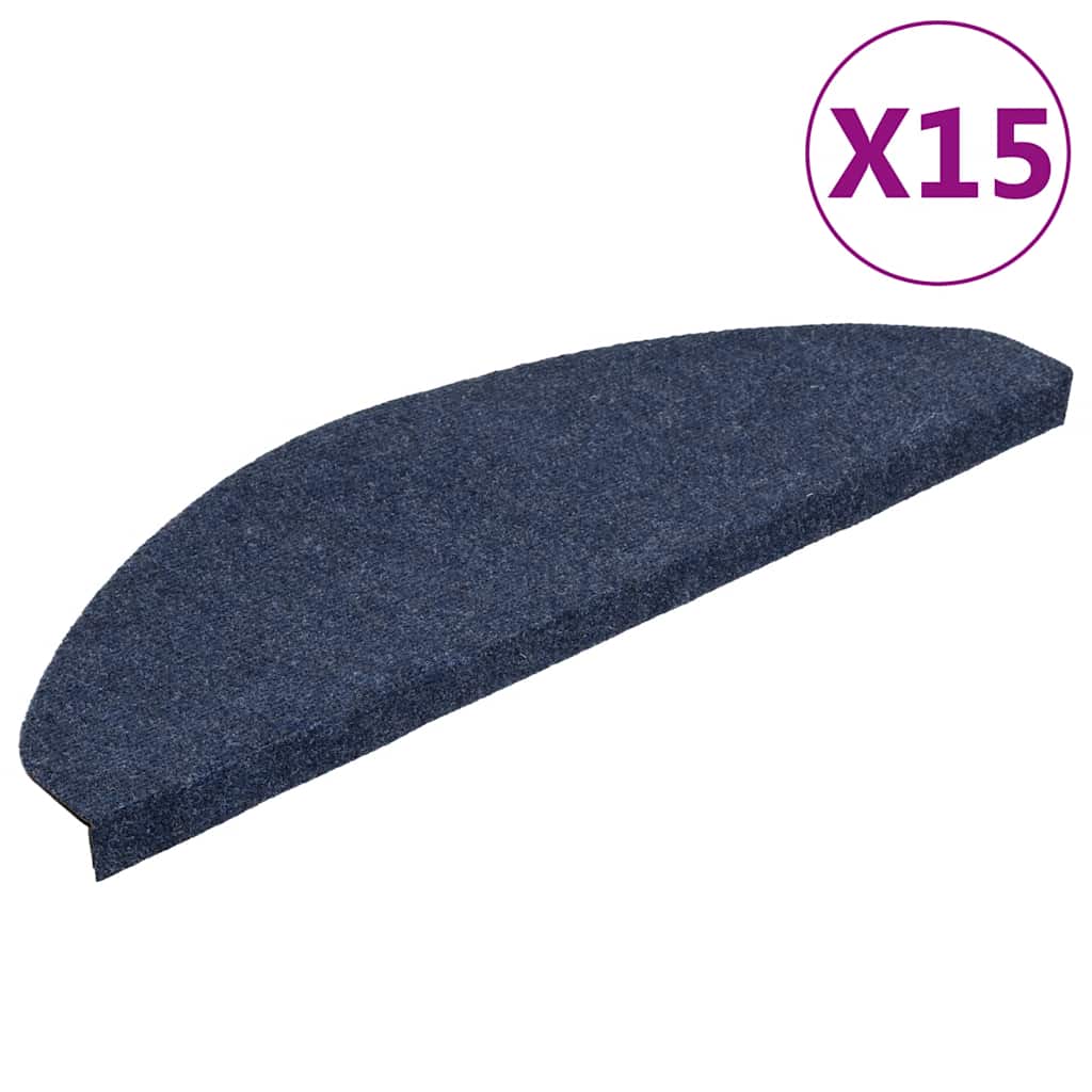 Πατάκια Σκάλας Αυτοκόλλητα 15 τεμ. Μπλε 65x22,5x3,5 εκ. - PAKOBAZAAR