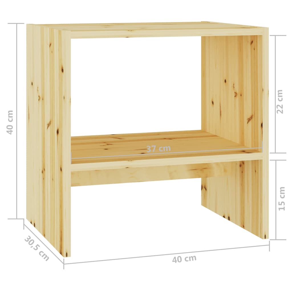 Κομοδίνο 40 x 30,5 x 40 εκ. από Μασίφ Ξύλο Ελάτης