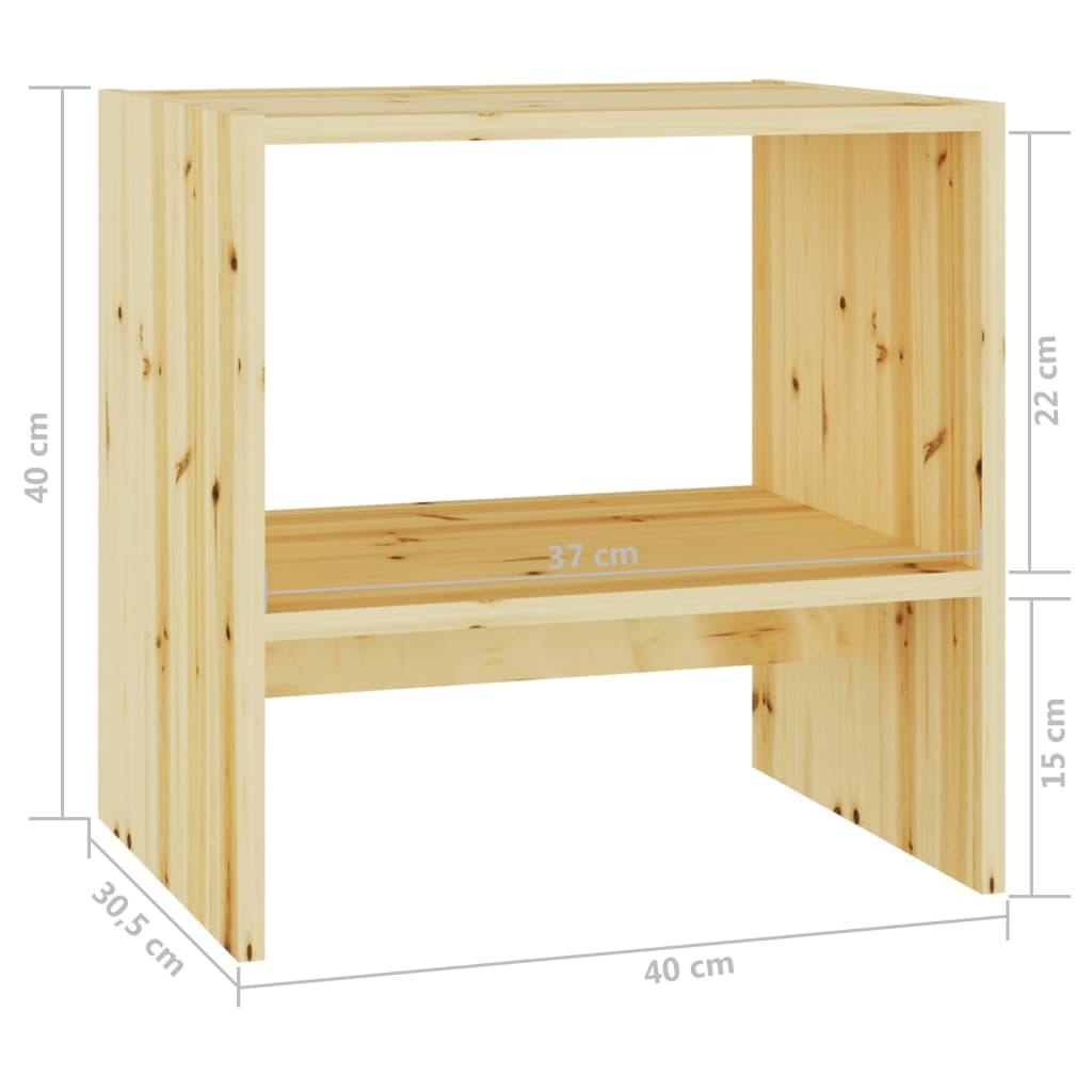 Κομοδίνα 2 τεμ. 40 x 30,5 x 40 εκ. από Μασίφ Ξύλο Ελάτης