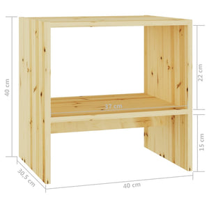 Κομοδίνα 2 τεμ. 40 x 30,5 x 40 εκ. από Μασίφ Ξύλο Ελάτης