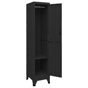 Φοριαμός Μαύρος 38 x 45 x 180 εκ. Ατσάλινος