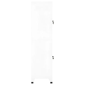 Φοριαμός Λευκός 38 x 45 x 180 εκ. Ατσάλινος - Pakobazaar