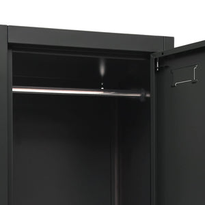 Φοριαμός Ανθρακί 38 x 45 x 180 εκ. από Ατσάλι
