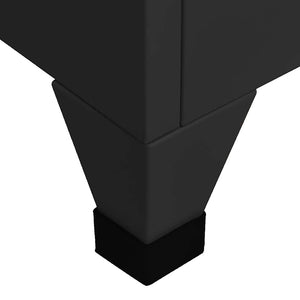 Φοριαμός Μαύρος 38 x 45 x 180 εκ. Ατσάλινος
