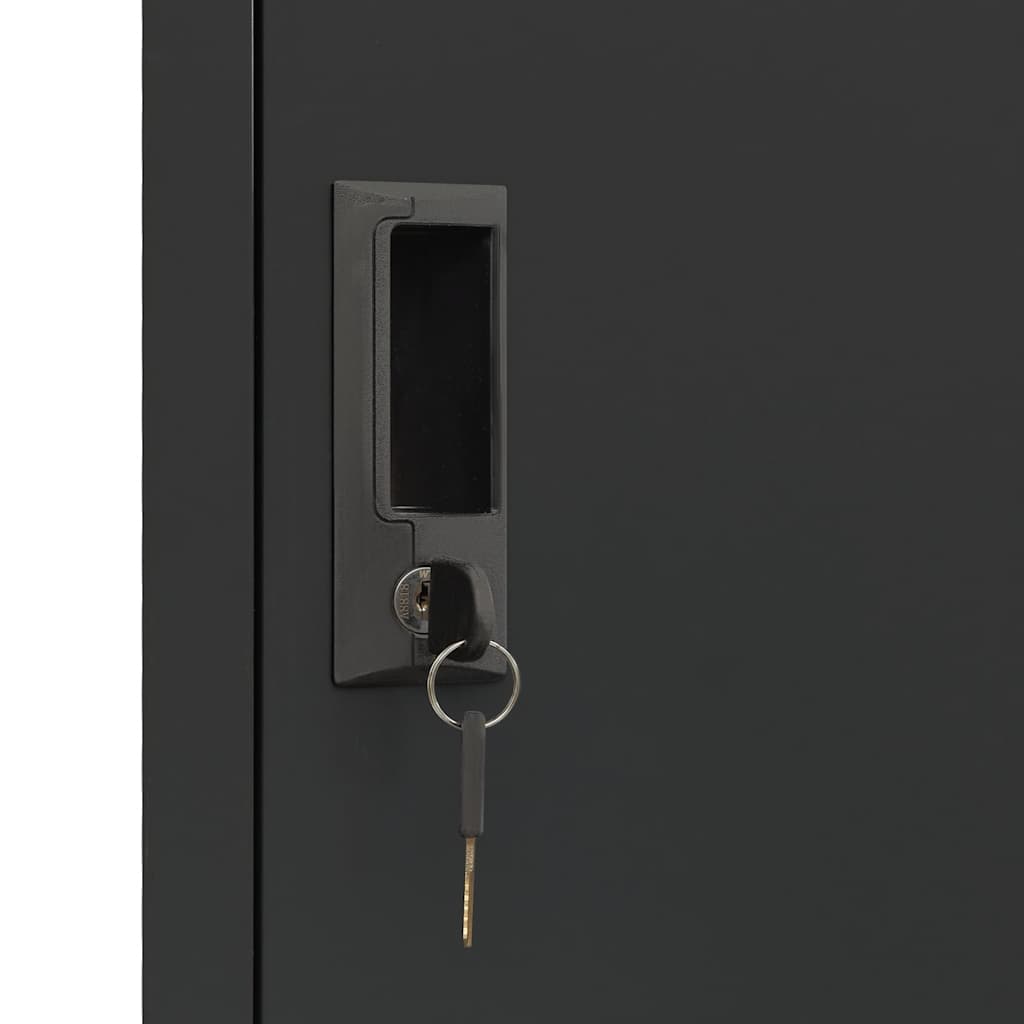 Φοριαμός Ανθρακί 38 x 45 x 180 εκ. από Ατσάλι