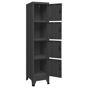 Φοριαμός Ανθρακί 38 x 45 x 180 εκ. από Ατσάλι - Pakobazaar