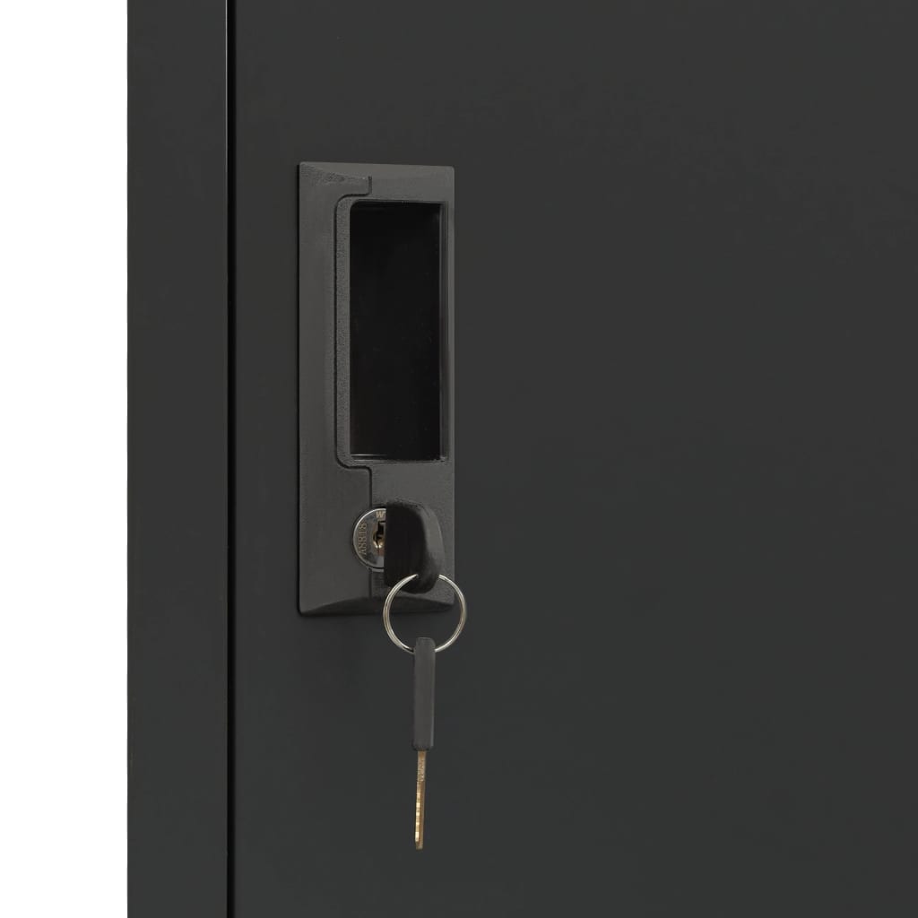 Φοριαμός Ανθρακί 38 x 45 x 180 εκ. από Ατσάλι - Pakobazaar